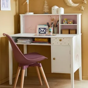 Satisfait ou Remboursé Bureau Enfant MAKE A WISH Blanc Clair Uni Avec Decor – Vertbaudet 12