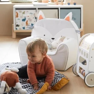 vente pas cher en ligne Fauteuil En Mousse Personnalisable Chat Gris – Vertbaudet 15