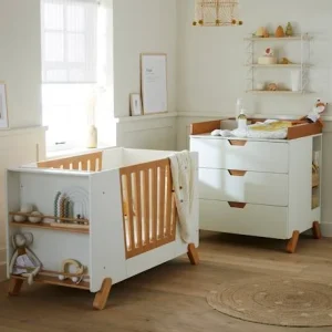 Top ventes Lit Bébé Avec Barrière Amovible + Rangement Bibliothèque LIGNE PIROUETTE Blanc – Vertbaudet 10
