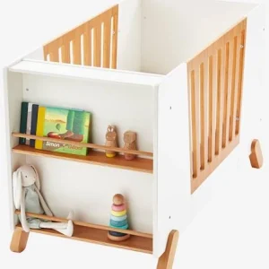 Top ventes Lit Bébé Avec Barrière Amovible + Rangement Bibliothèque LIGNE PIROUETTE Blanc – Vertbaudet 14