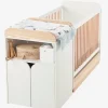Lit Combiné évolutif Avec Rangements Et Table à Langer LIGNE ECLIPSE Blanc / Bois – Vertbaudet offre spéciale 20