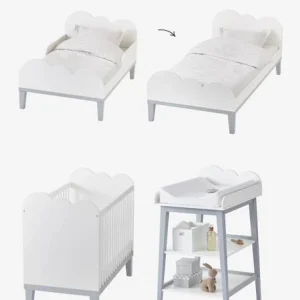 Lit évolutif Enfant LIGNE NUAGE Blanc/gris – Vertbaudet soldes en ligne 11