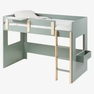 Lit Mezzanine Mi-hauteur Enfant LIGNE EVEREST Blanc/bois – Vertbaudet pas cher en ligne 18