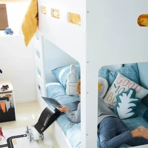 pas cher Lits Superposés Bas LIGNE FUJI Blanc – Vertbaudet 10