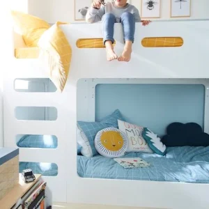 pas cher Lits Superposés Bas LIGNE FUJI Blanc – Vertbaudet 12