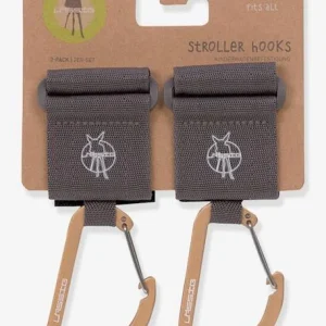 Nouvelle Collection Lot De 2 Attaches Poussette Lässig Avec Mousqueton Anthracite – Lassig 12