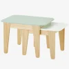 Tables Gigognes Gris Vert/bois + Blanc/bois – Vertbaudet en solde 20